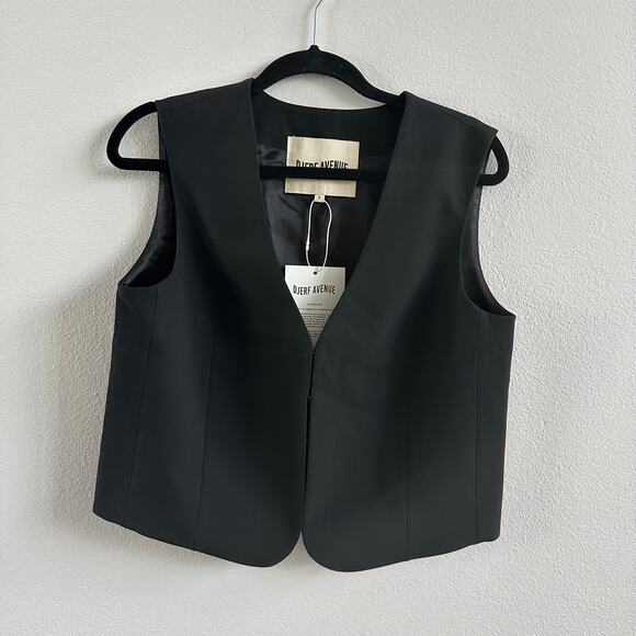 Djerf Avenue Day-to-day Vest Black Size Small - Picture 1 of 4